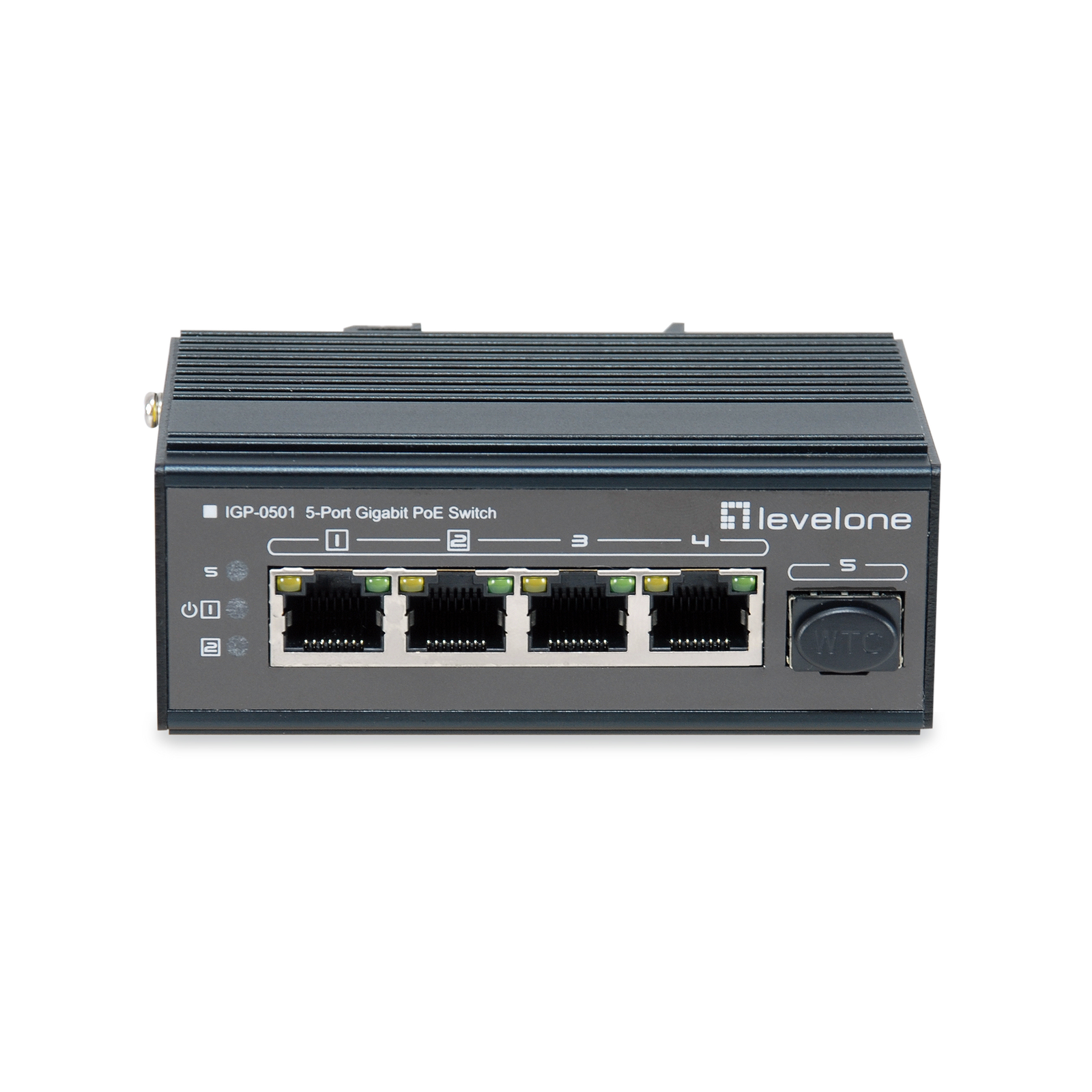 LevelOne Switch 5x GE IGP-0501 4xGE 1xGSFP 4xPoE+