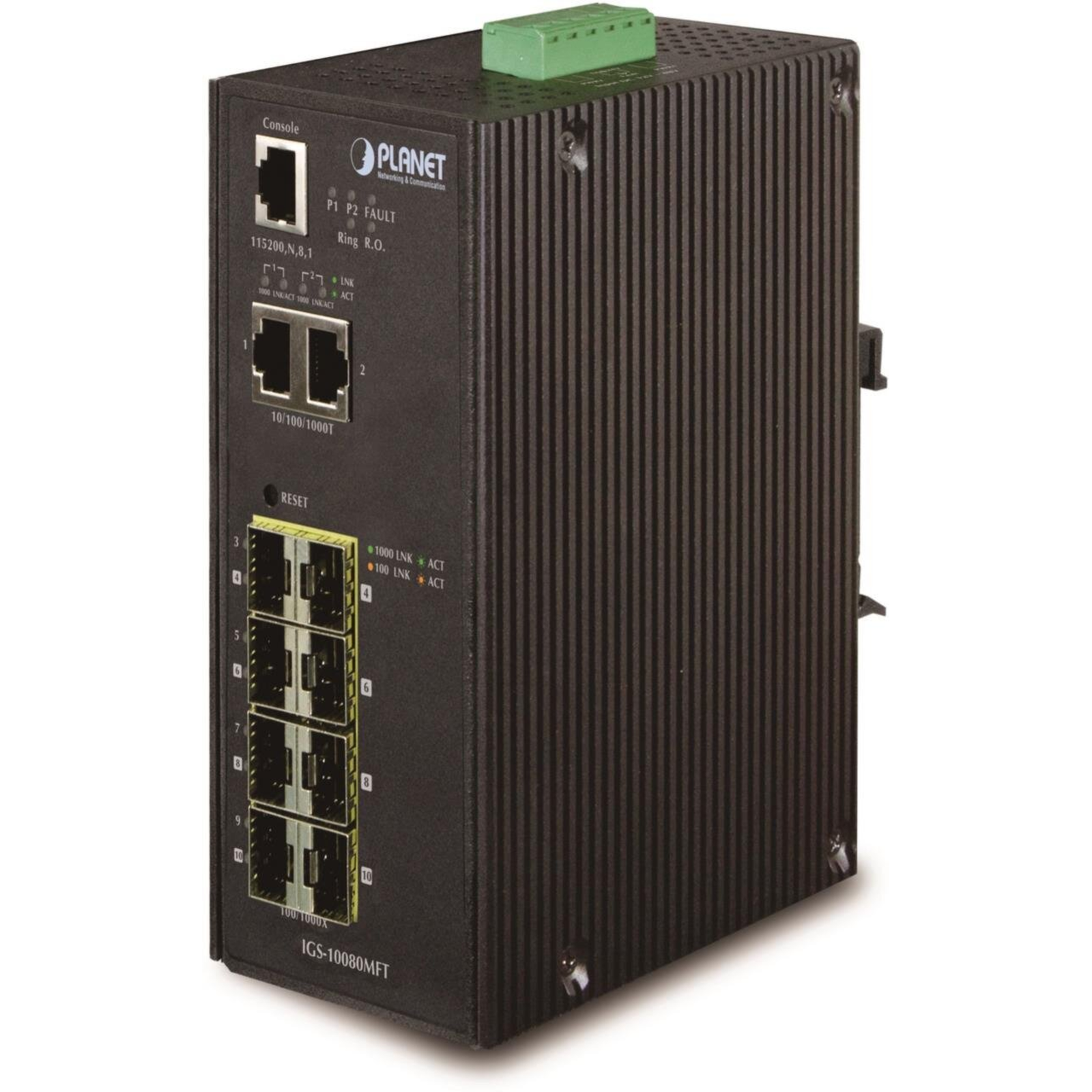 PLANET IGS-10080MFT Switch Managed 8 X SFP + 2 X 10/100/1000