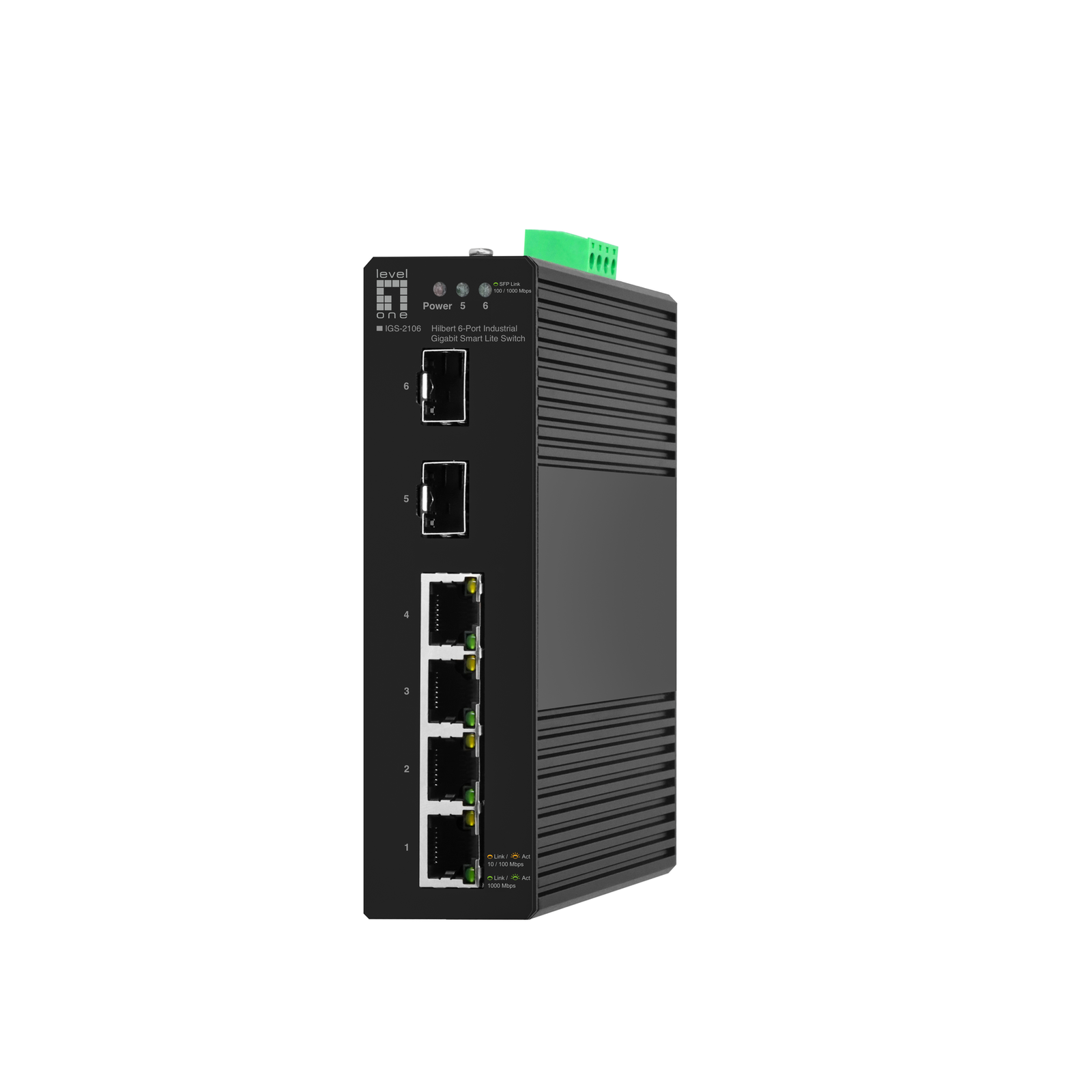 LevelOne Hilbert 6-Port Gigabit Smart Lite Switch 4 X Gigabit RJ45 2 X Gigabit SFP Managed L2