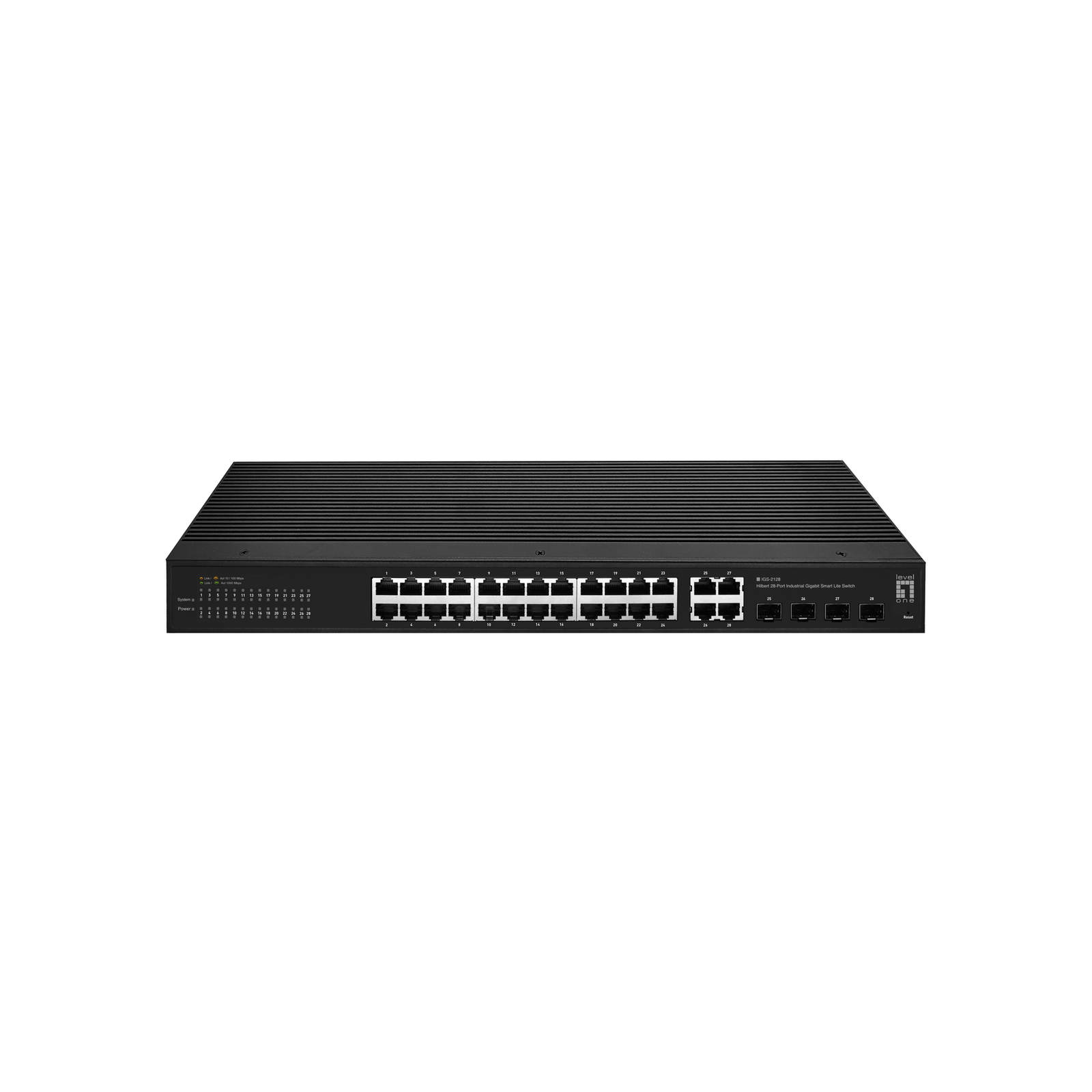 LevelOne Hilbert 28-Port Industrial Gigabit Smart Lite Switch 24 X Gigabit RJ45 4 X Gigabit SFP-RJ45