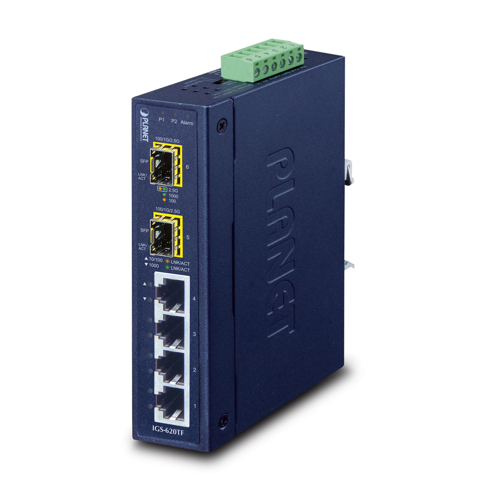 PLANET IGS-620TF Switch Unmanaged 4 X 10/100/1000 + 2 X Gigabit SFP