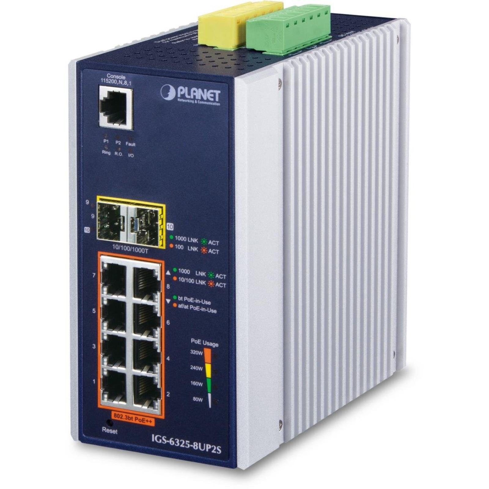 PLANET Network Switch Managed L3 Gigabit Ethernet 10/100/1000 Power over PoE Aluminum Black