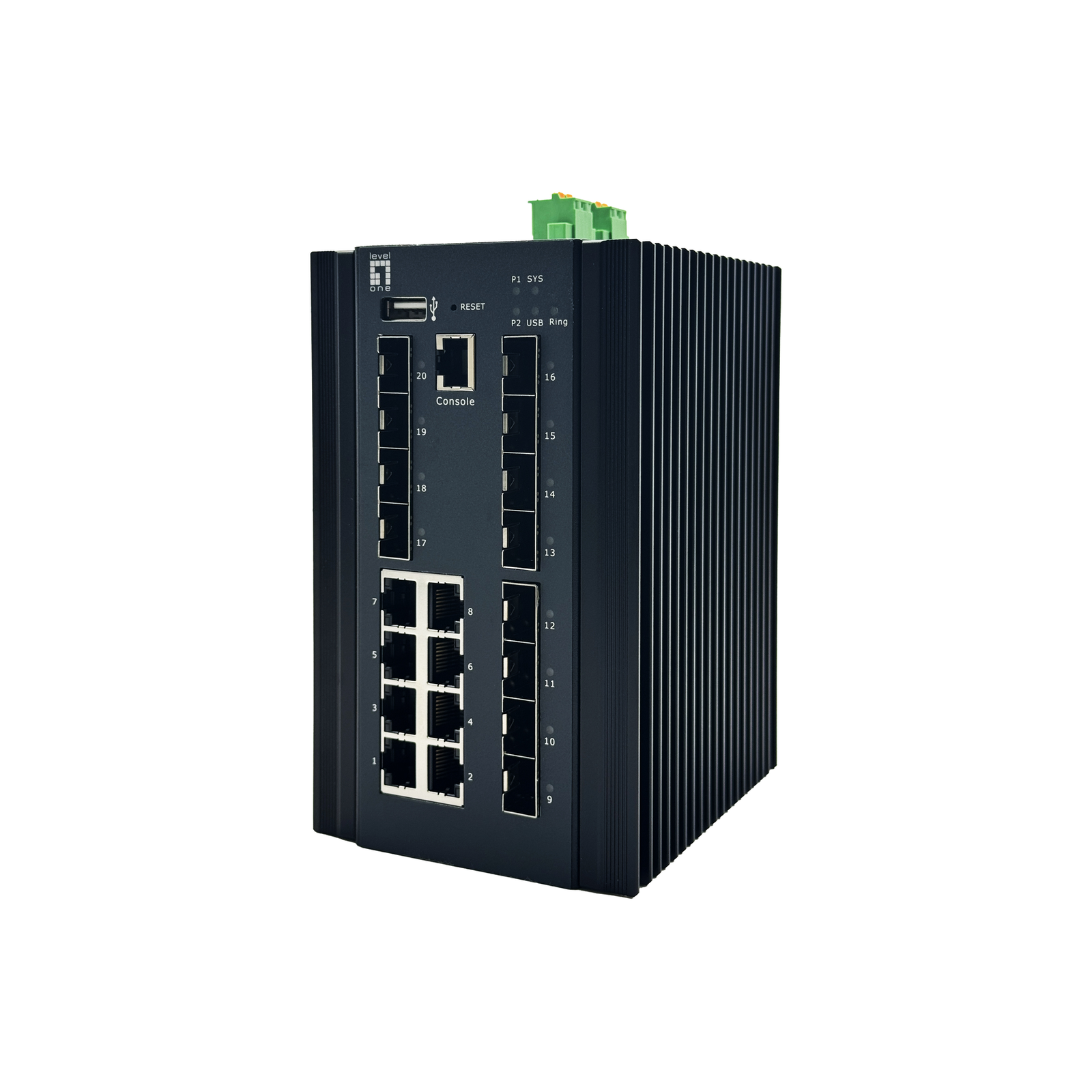 LevelOne Switch 20x GE IGU-2072 8x 1GbE 8x 2.5GbE SFP Sw
