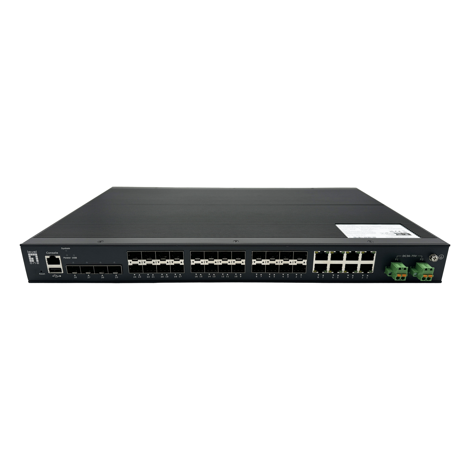 LevelOne Switch 28x GE IGU-2872 4x2.5GbE 16x1.25GbE SFP