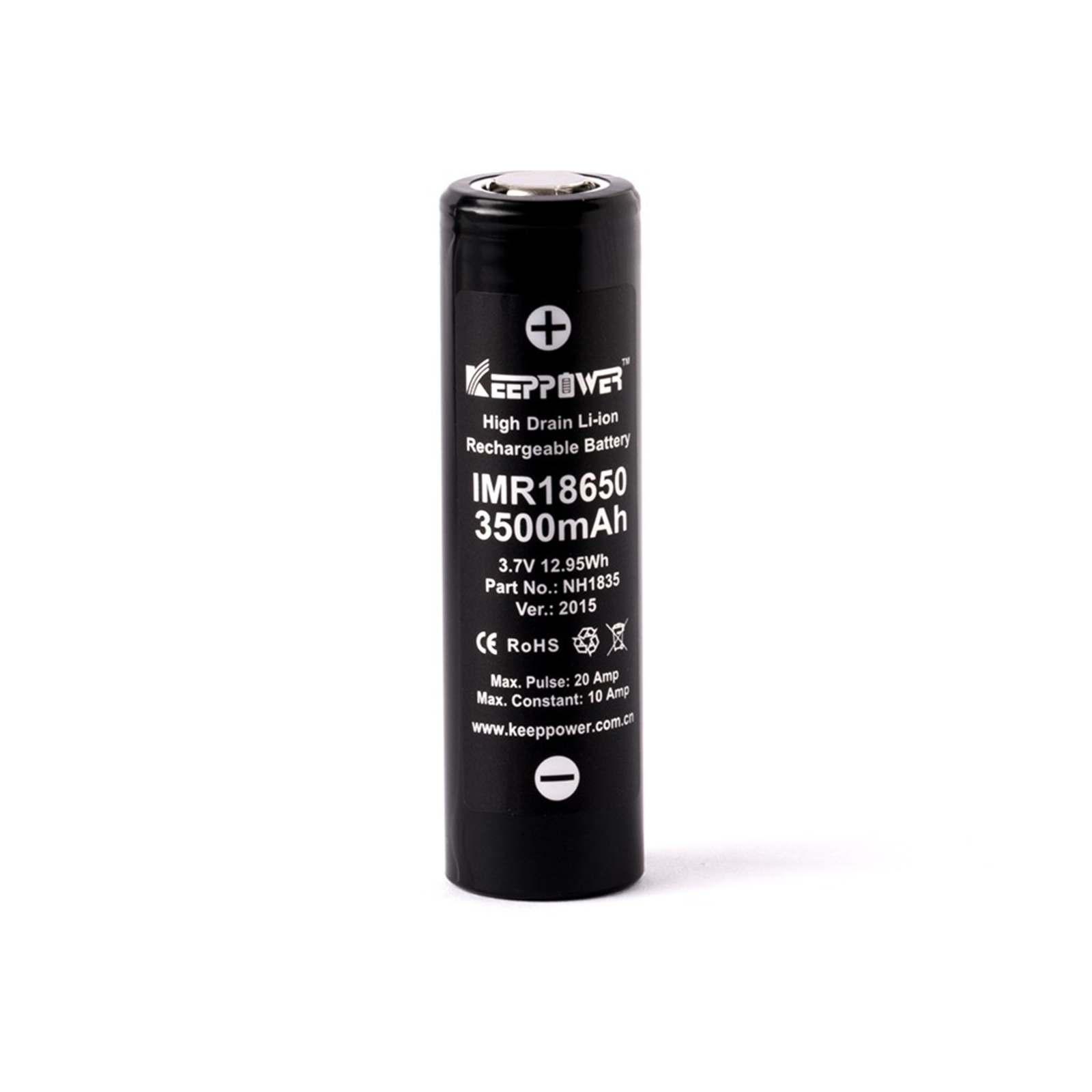 ALLNET IMR18650 Rechargeable Battery 3.7 V 2 Piece(s) 3500 MAh Black Silver CE RoHS