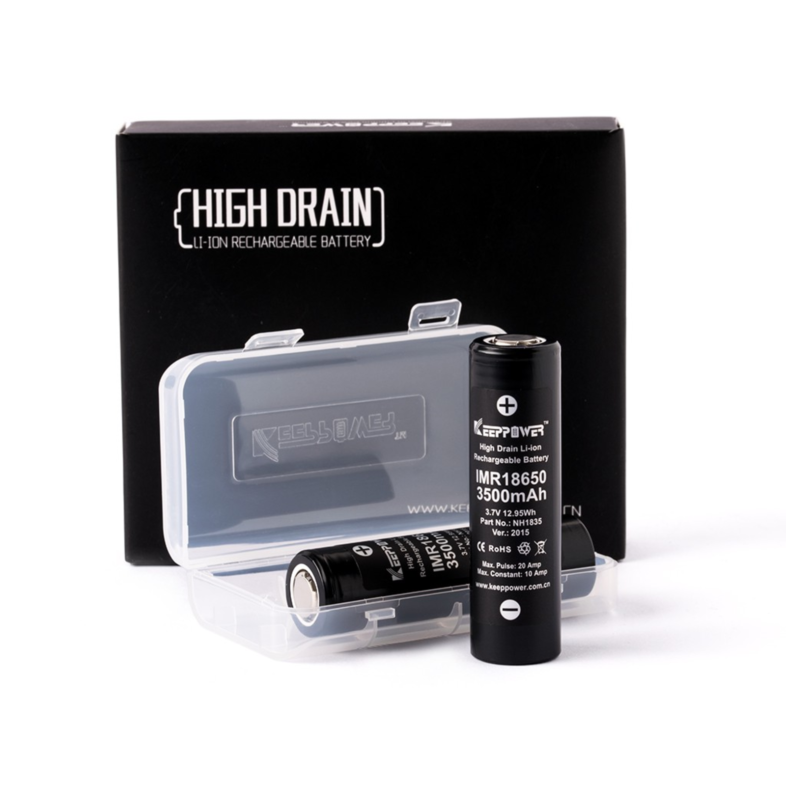 ALLNET IMR18650 Rechargeable Battery 3.7 V 2 Piece(s) 3500 MAh Black Silver CE RoHS