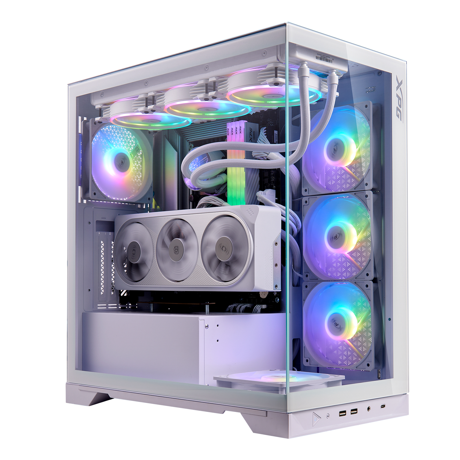 ADATA XPG Case INVADER X Mid-Tower without Power Supply 5x 120mm Fan White