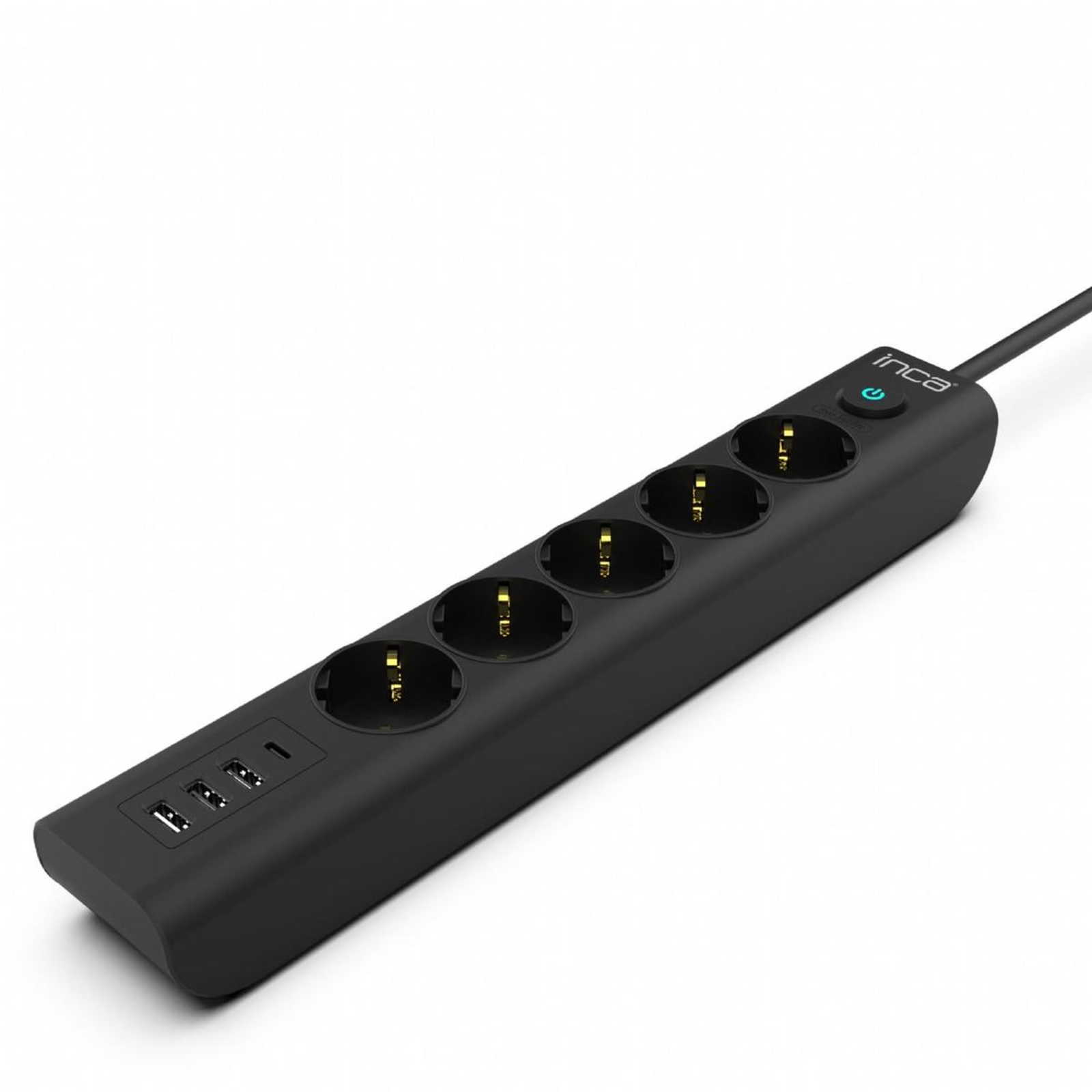 INCA Socket Strip IPW-44TU 5-way 3xUSB-A+1xUSB-C 1.5m