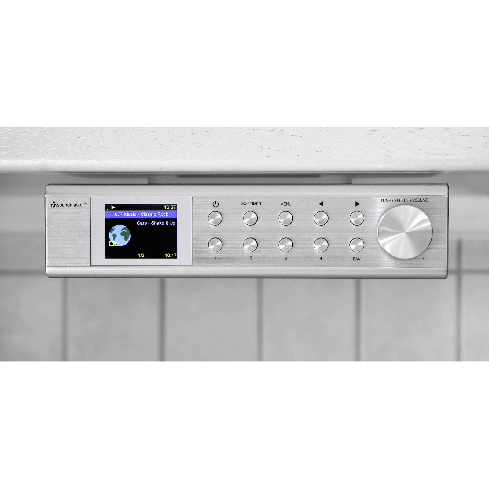 soundmaster Internet Under-Cabinet Radio DAB+ FM Bluetooth WiFi Hands-Free Function Silver