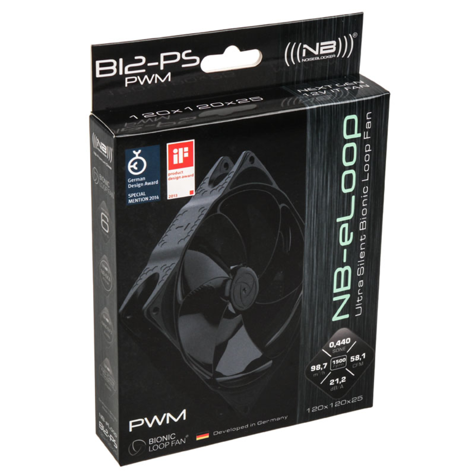 Noiseblocker ELoop NB-eLoop Fan B12-PS Black Edition 120mm PWM