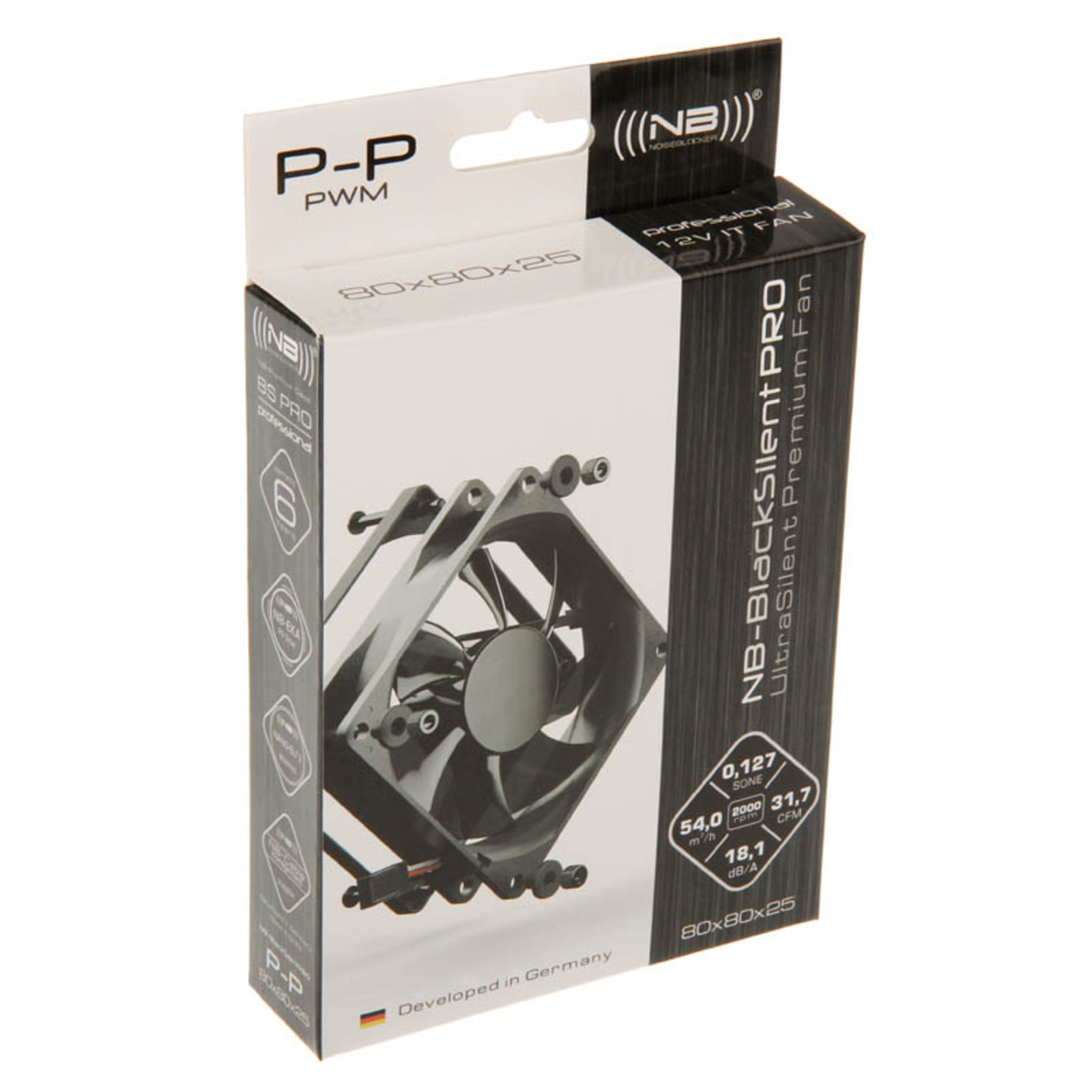 Noiseblocker ELoop BlackSilent Pro Fan P-P 80mm