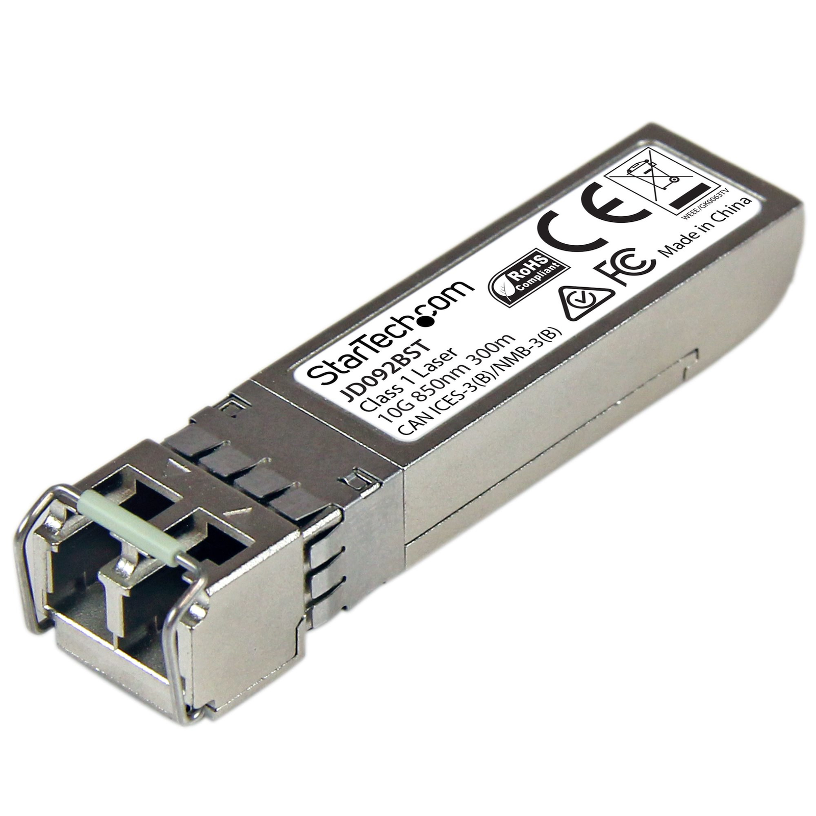 StarTech.com JD092B Compatible SFP+ Transceiver Module 10GBASE-SR Fibre Optics 11100 Mbits SFP