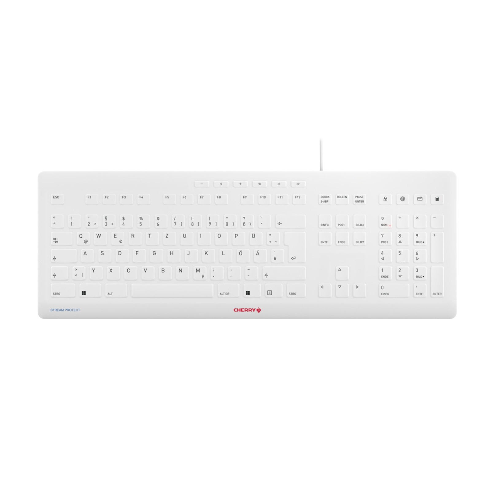 Cherry TAS STREAM Predect KEYBOARD Corded DE-Layout White