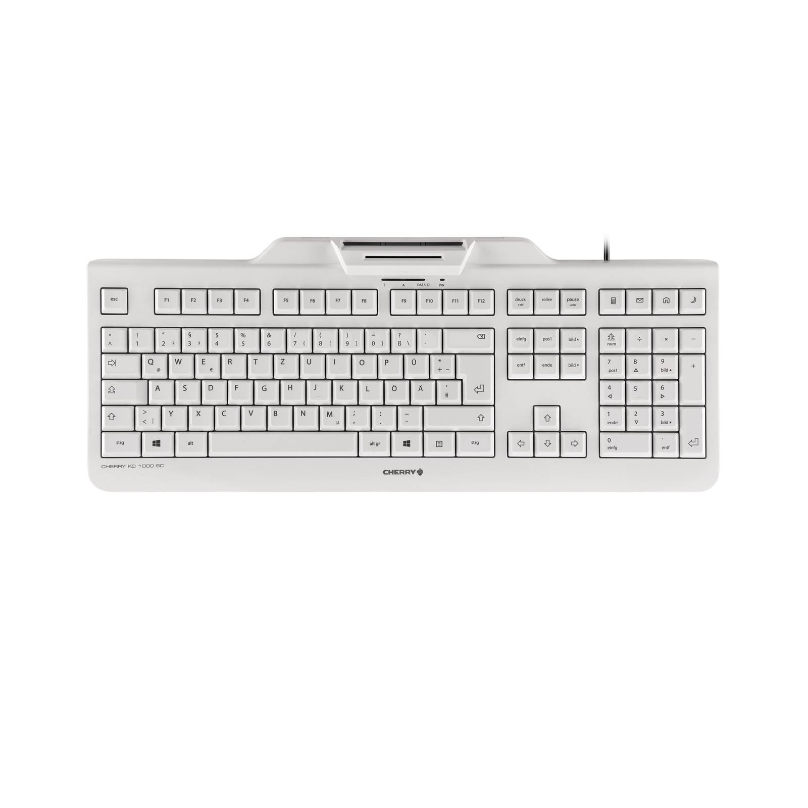 Cherry TAS KC 1000 SC Corded DE-Layout White Grey Smartcard