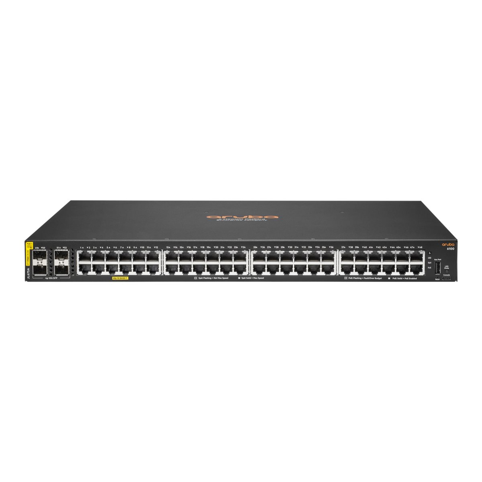 HPE Switch 6100 48G Class4 PoE 4SFP + 370W Switch L3
