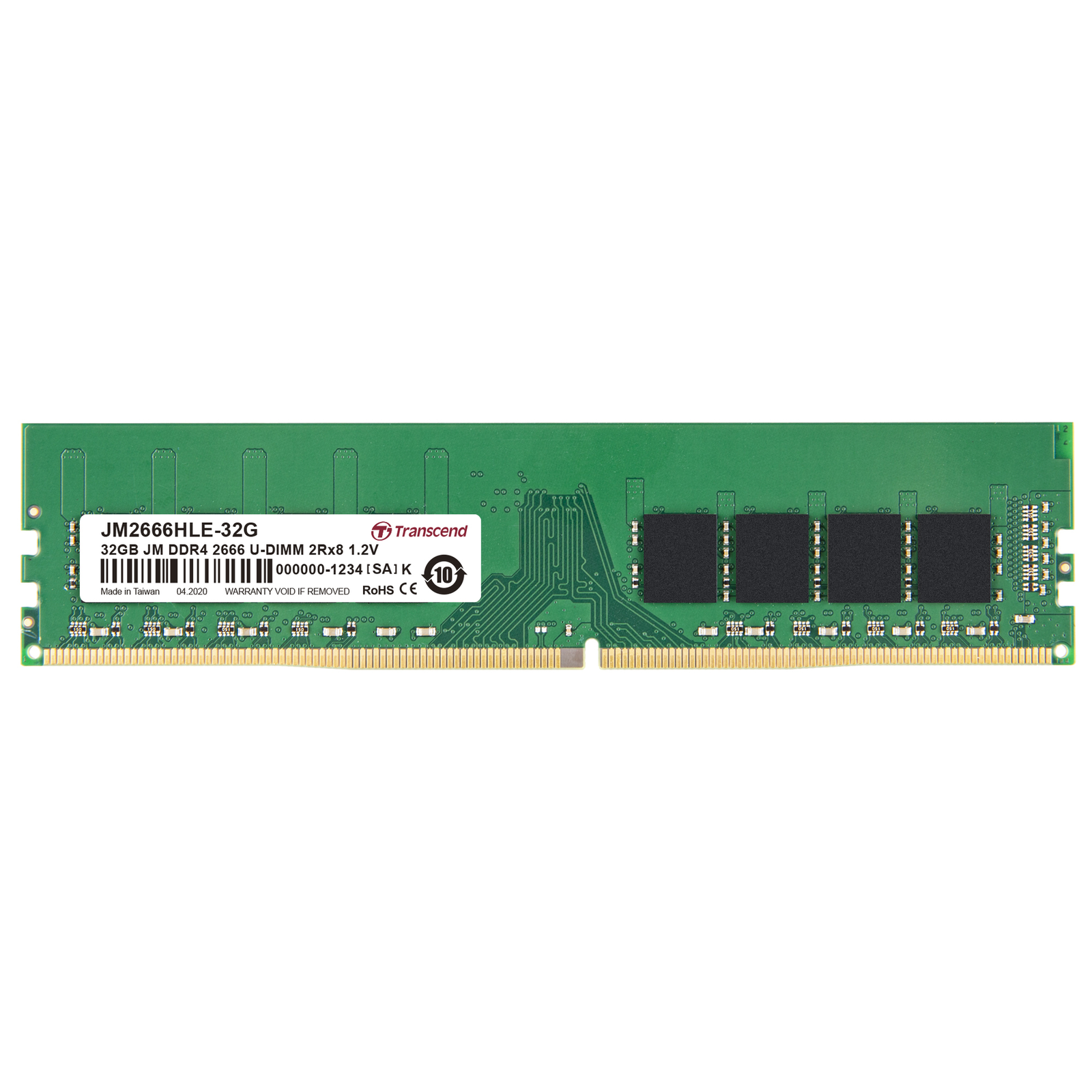 Transcend JetRam JM2666HLE-32G 32 GB 1 X 32 GB DDR4 2666 MHz 288-pin DIMM