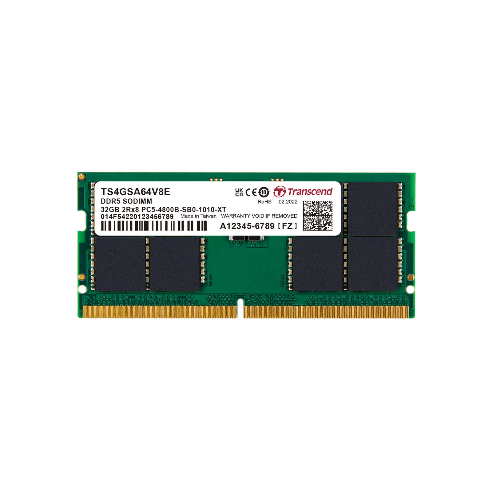 Transcend DDR5 JetMemory JM4800ASE-16G 16 GB 4800 MHz 262-pin SO-DIMM