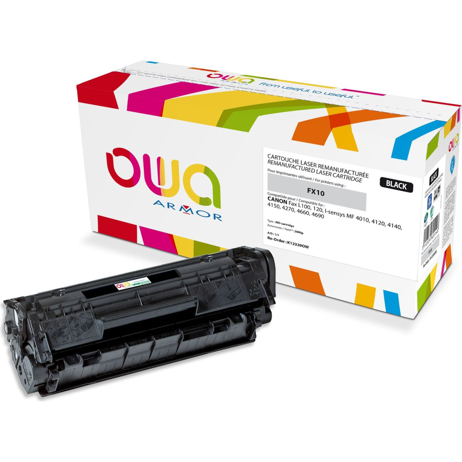 Armor OWA Toner Compatible with Canon FX-10 FX-10 2000st Black/black