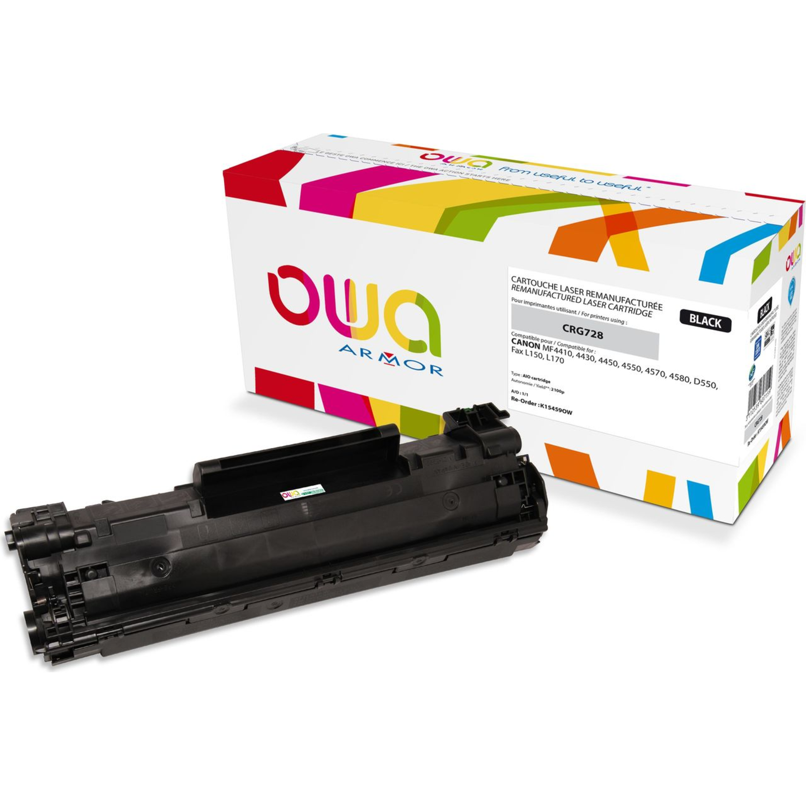 Armor OWA Toner Compatible with Canon MF 4410 CRG728 2100st Black/black