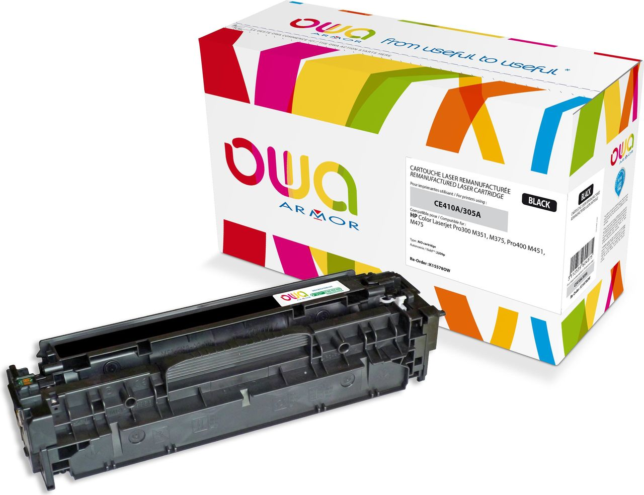 Armor OWA Toner Compatible with HP CE410A Black (2,200 P.)