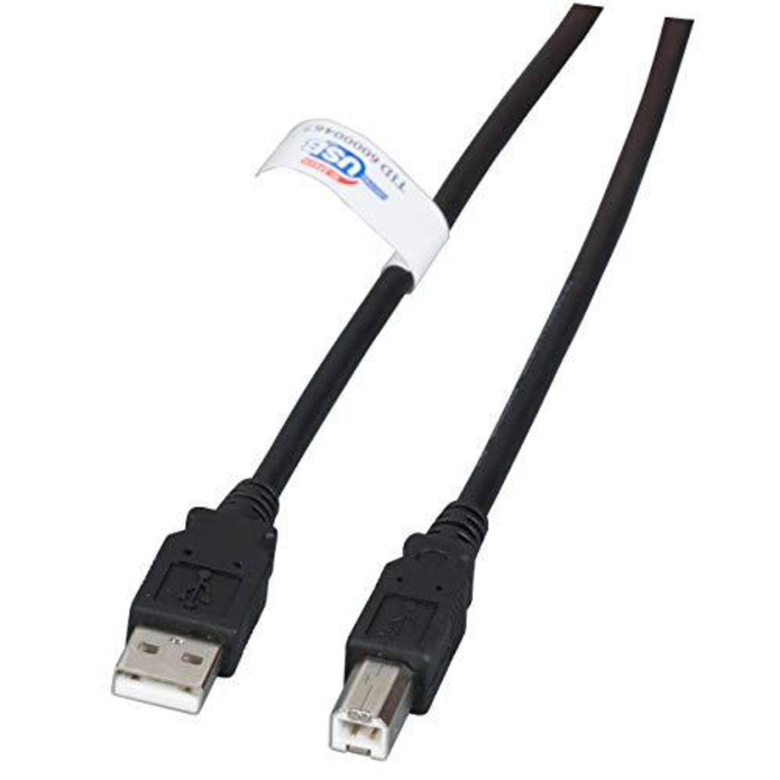 EFB Elektronik USB2.0 Connection Cable A-B St.-St. 0.5m Black LSZH
