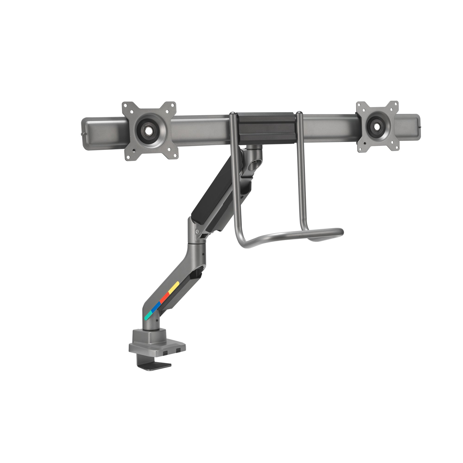 Kensington SmartFit Mounting Kit Crossbar Handle Horizontal Rail Adjustable Arm 2 Monitors Gas