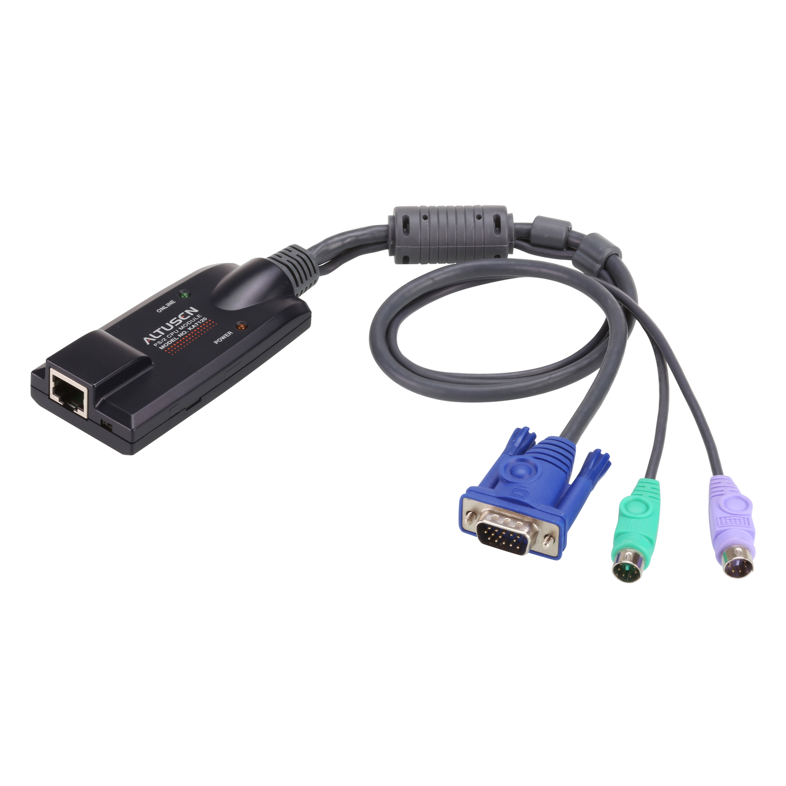 Aten KA7120 PS-2 PS-2 VGA Black Male-female Plastic
