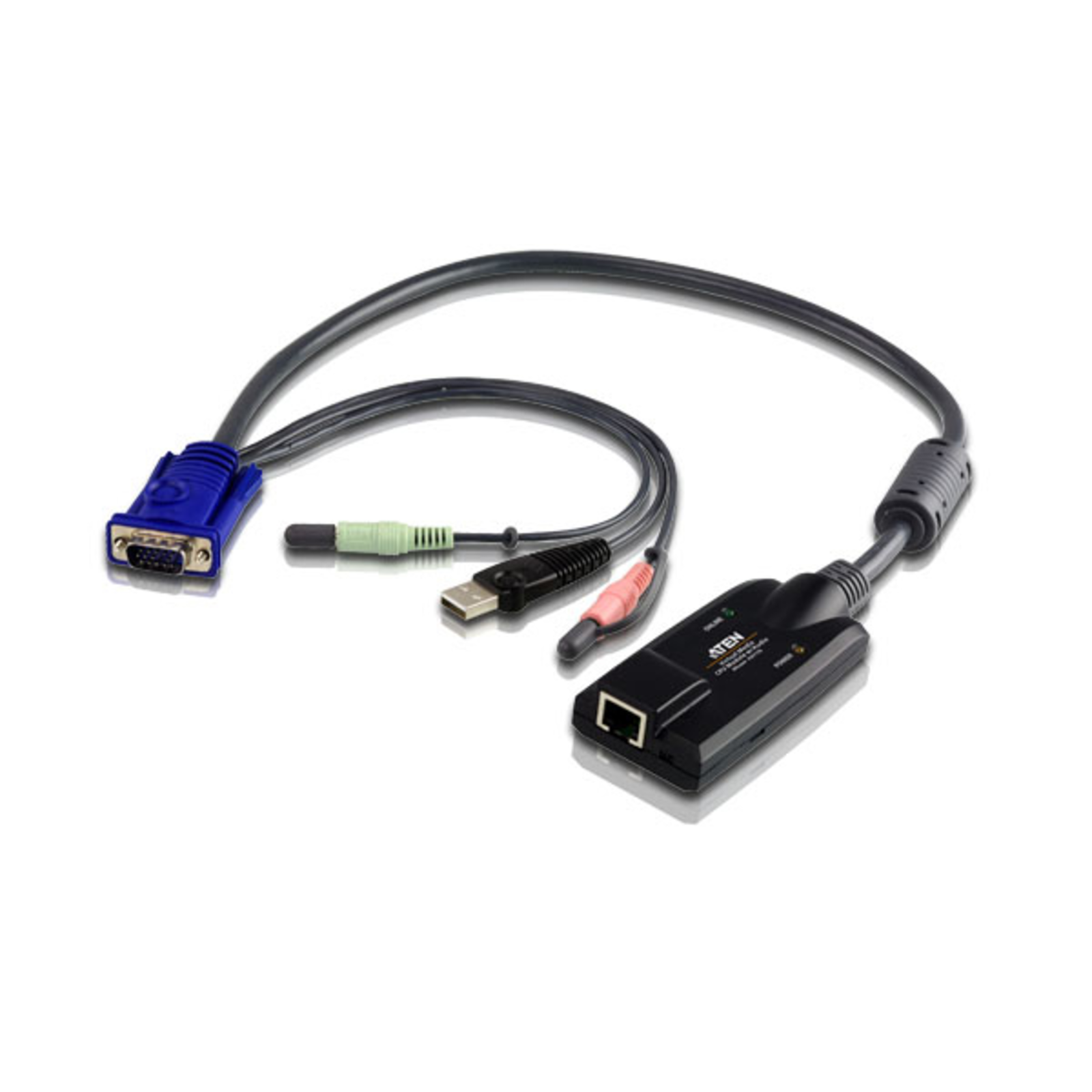 Aten USB-VGA-Audio-Virtual-Media-KVM-Adapter USB USB VGA Multi-coloured RJ-45 1 X RJ-45