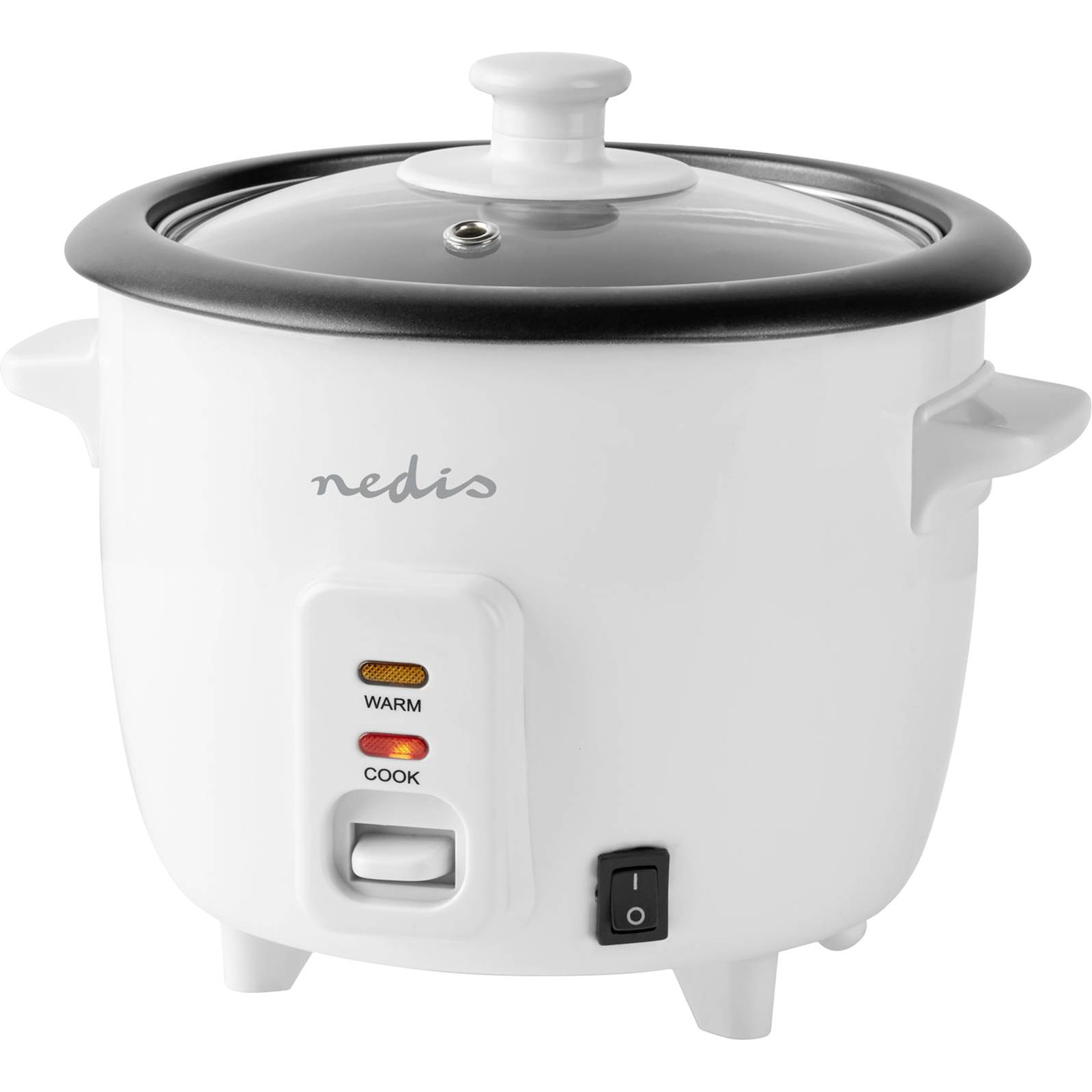 Nedis KARC06WT Rice Cooker White Non-stick Coating Indicator Light
