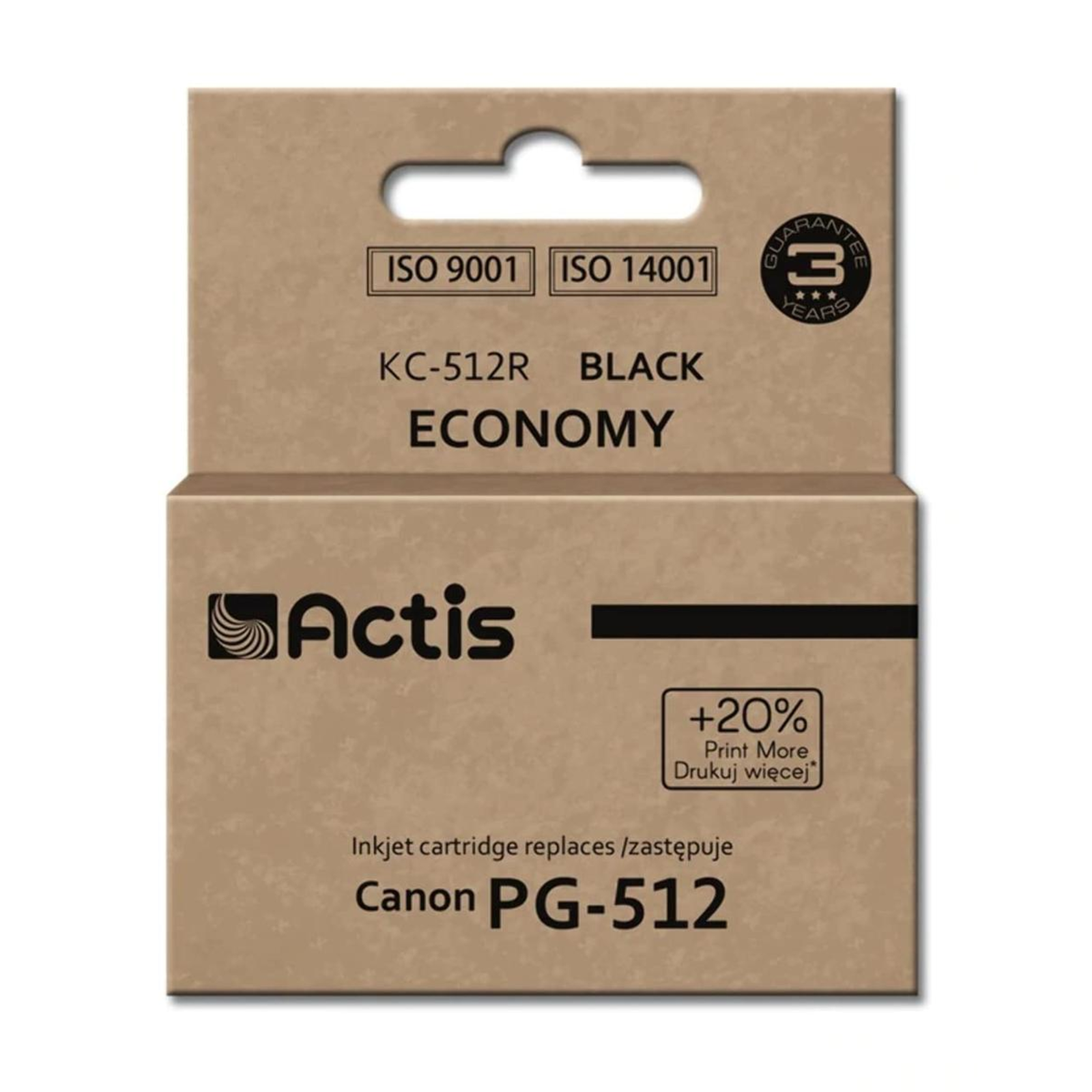 ACTIS KC-512R Ink Replacement Canon PG-512 Standard 15 Ml Black