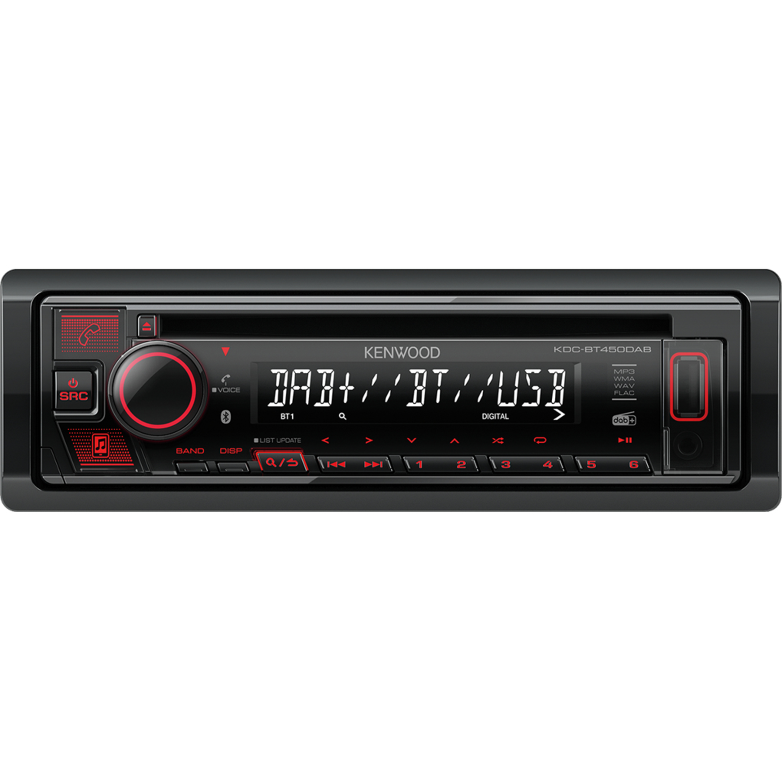 Kenwood KDC-BT450DAB Black 1 DIN 50 W 4.0 Channels 50 W CD-R,CD-RW