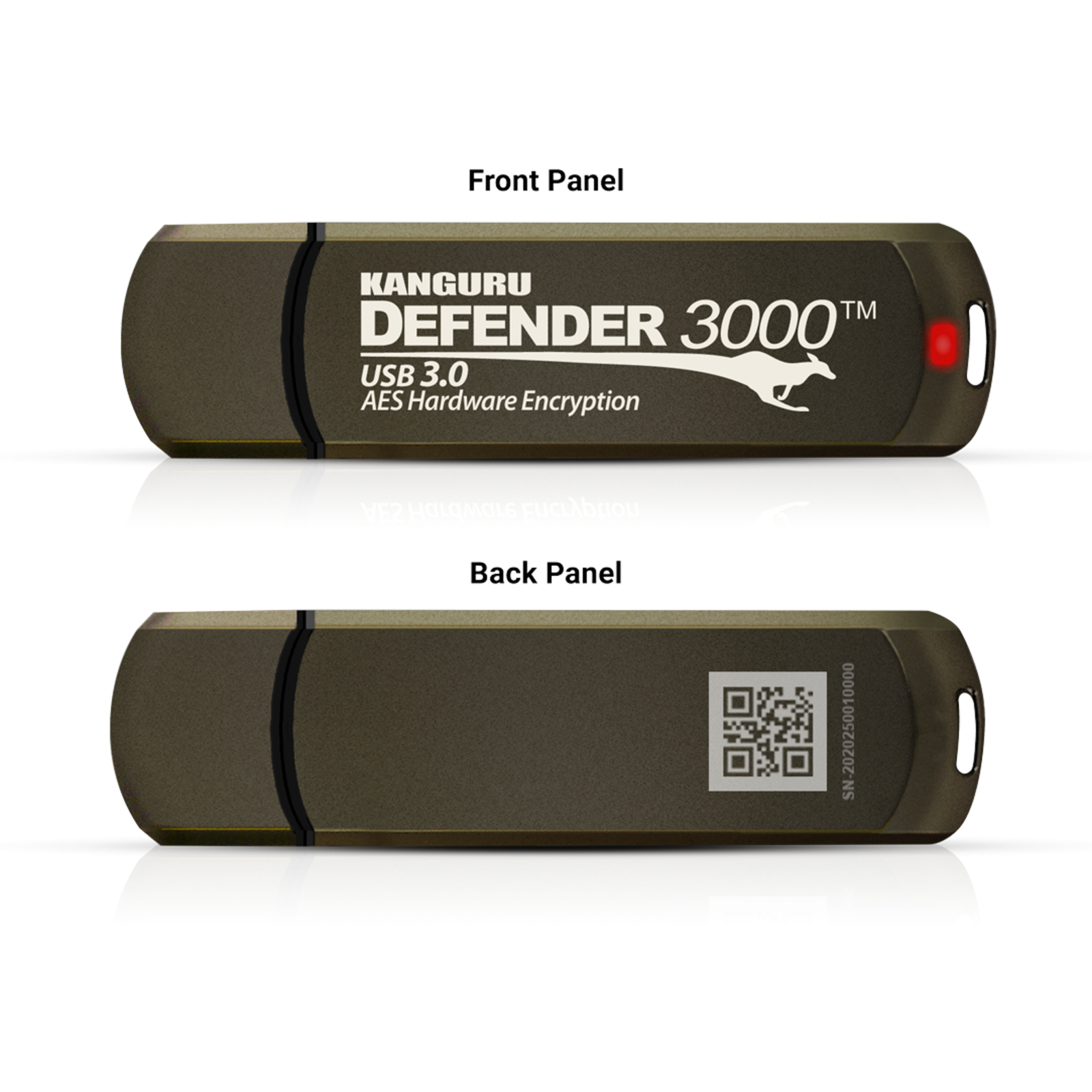 Kanguru Solutions Defender 3000 16 GB USB Type-A 3.2 Gen 1 3.1 Gen 1 Cap 38 G Brown
