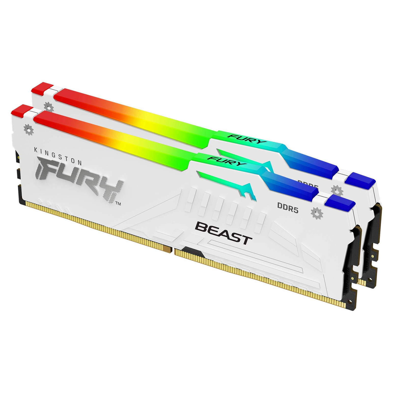 Kingston DIMM 32 GB DDR5-5600 2x 16 GB Dual Kit White Beast RGB INTEL XMP AMD EXPO