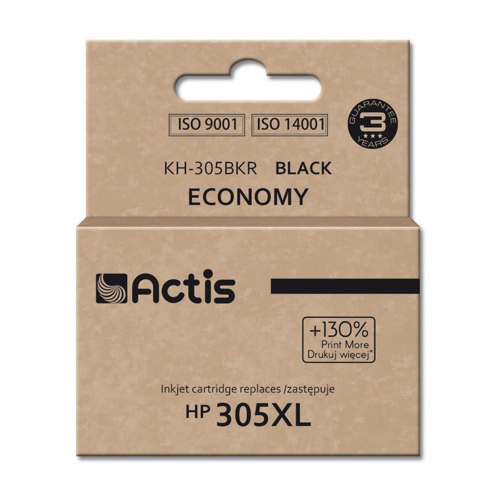 ACTIS KH-305BKR HP Printer Ink Replacement HP 305XL 3YM62AE Standard 20 Ml Black