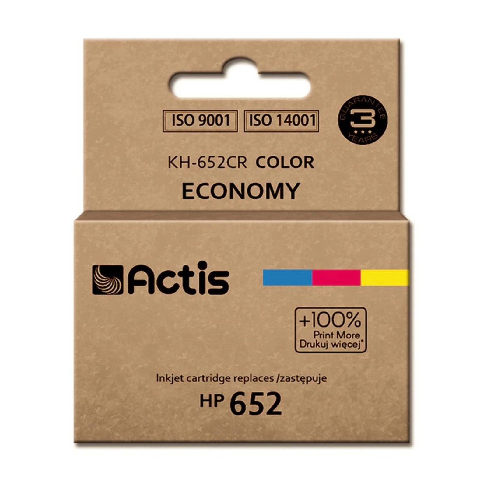 ACTIS KH-652CR Ink Replacement HP 652 F6V24AE Standard 15 Ml Colour