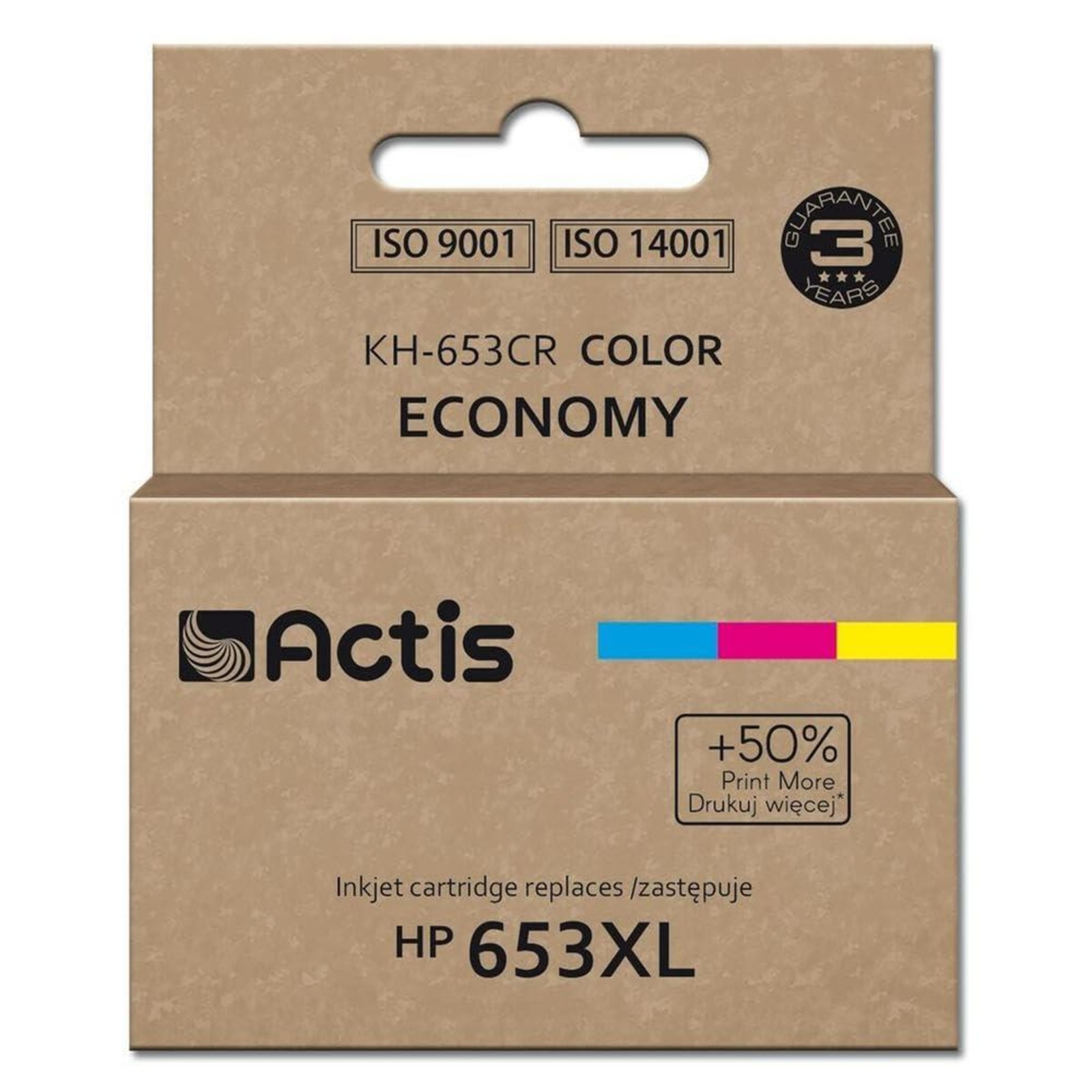 ACTIS KH-653CR Ink Replacement HP 653XL 3YM74AE Premium 18ml 300 Pages Colour