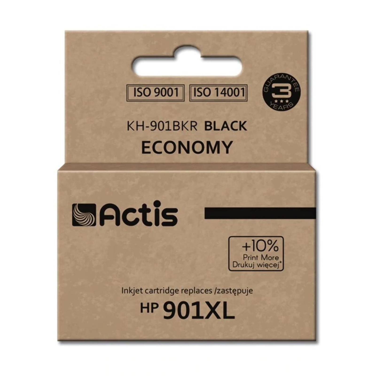 ACTIS KH-901BKR Ink Replacement HP 901XL CC654AE Standard 20 Ml Black