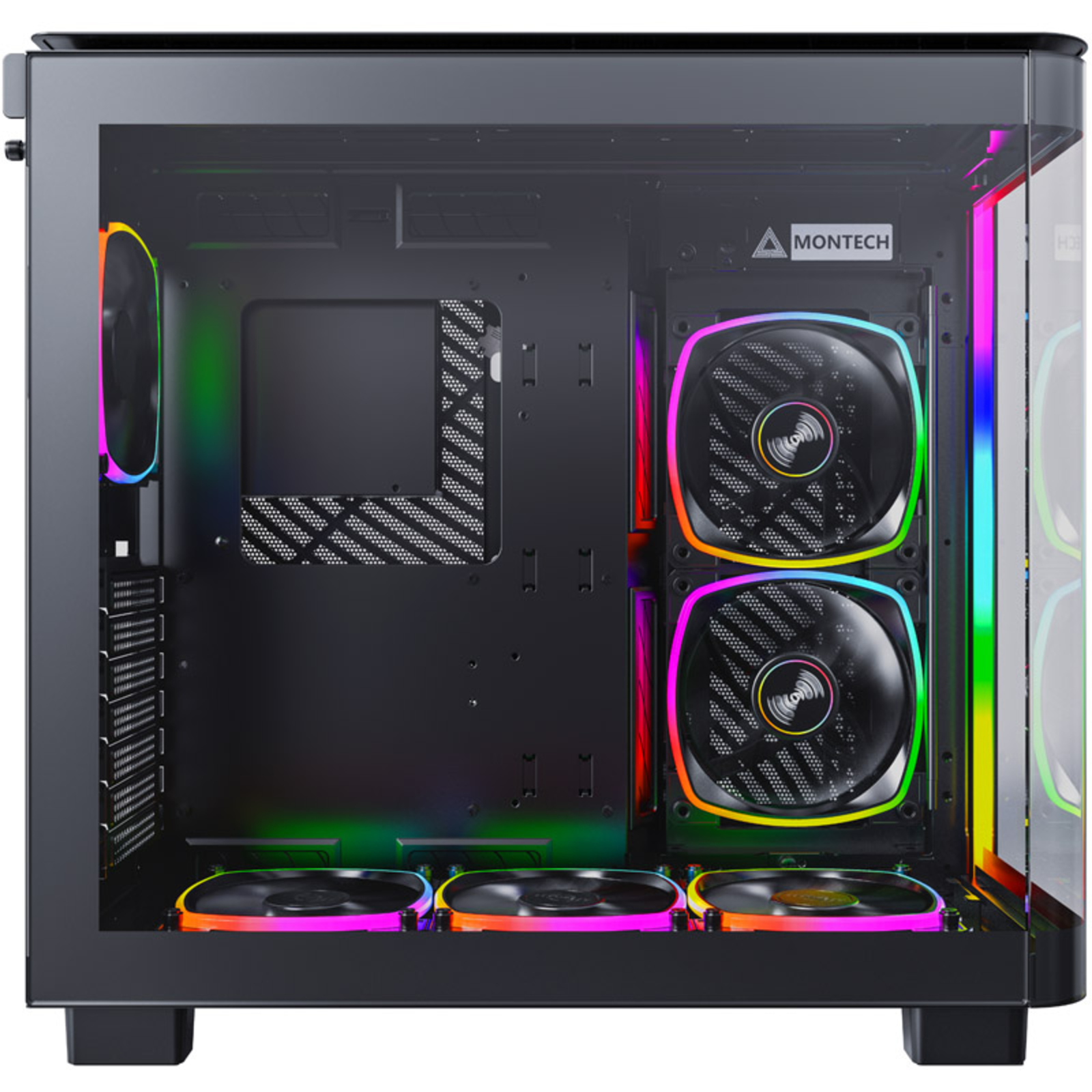 Montech KING 95 PRO Midi-Tower Tempered Glass ARGB Black