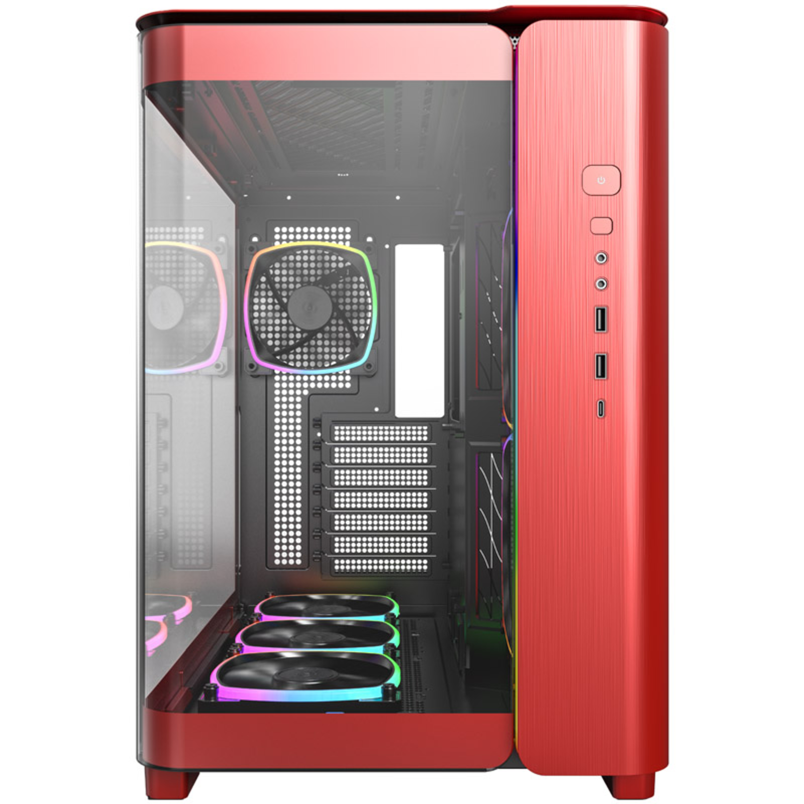 Montech KING 95 PRO Midi-Tower Tempered Glass ARGB Red