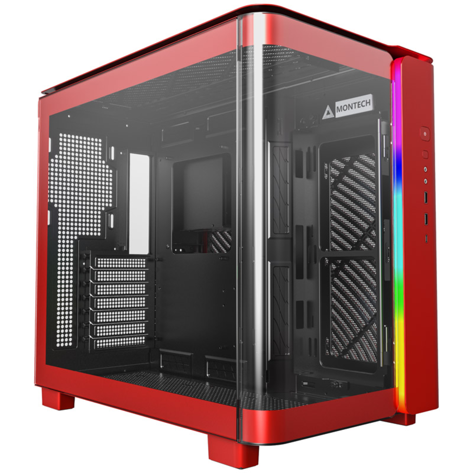 Montech KING 95 Midi-Tower Tempered Glass ARGB Red Midi-Minitower
