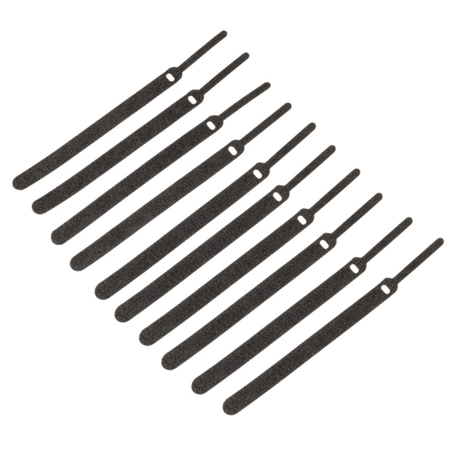 Kolink Cable Tie Set with Velcro Fastener 10 Pieces Black