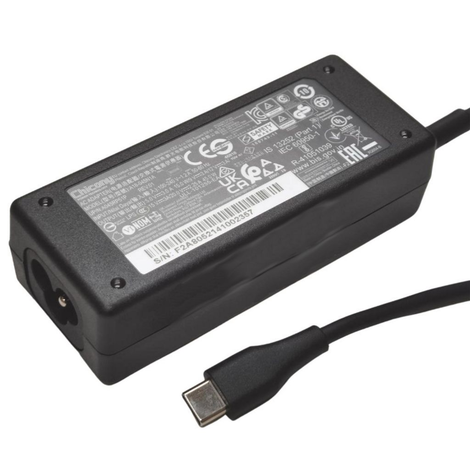 Acer Adapter AC DELTA 45W TYPE-C Black