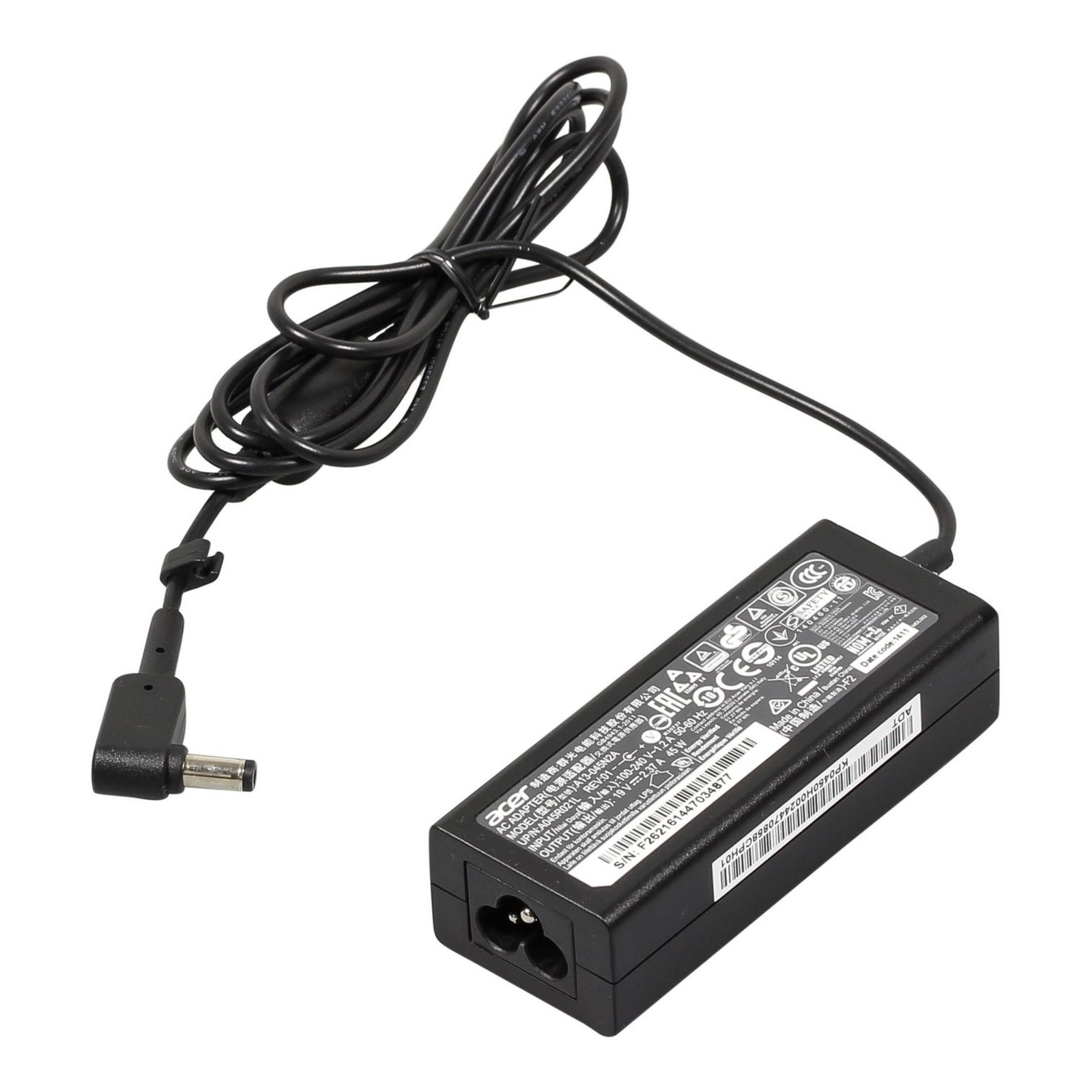 Acer AC Adapter 19V 45W Includes Power Cable
