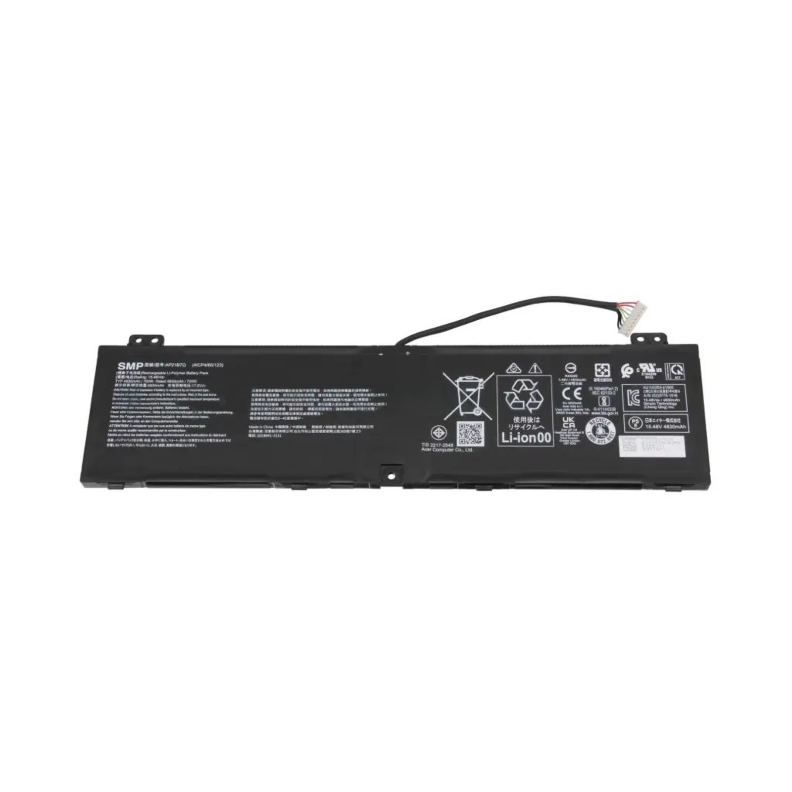 Acer Battery 76Wh for PT314-52s Li-polymer 15.48V 4930mAh 76Wh