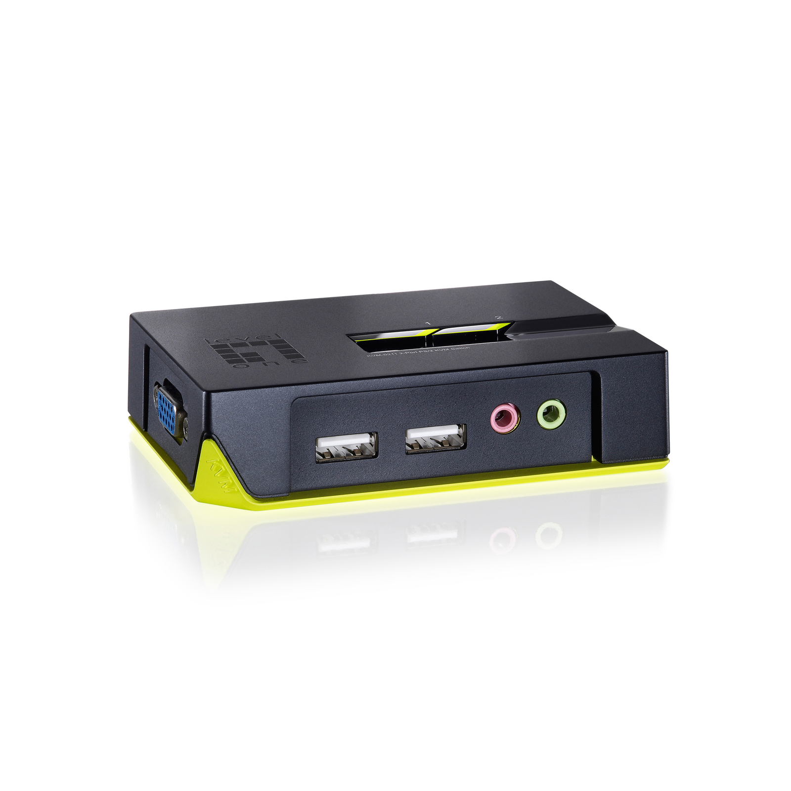 LevelOne KVM Switch 2x USB KVM-0221 with Audio Transmission