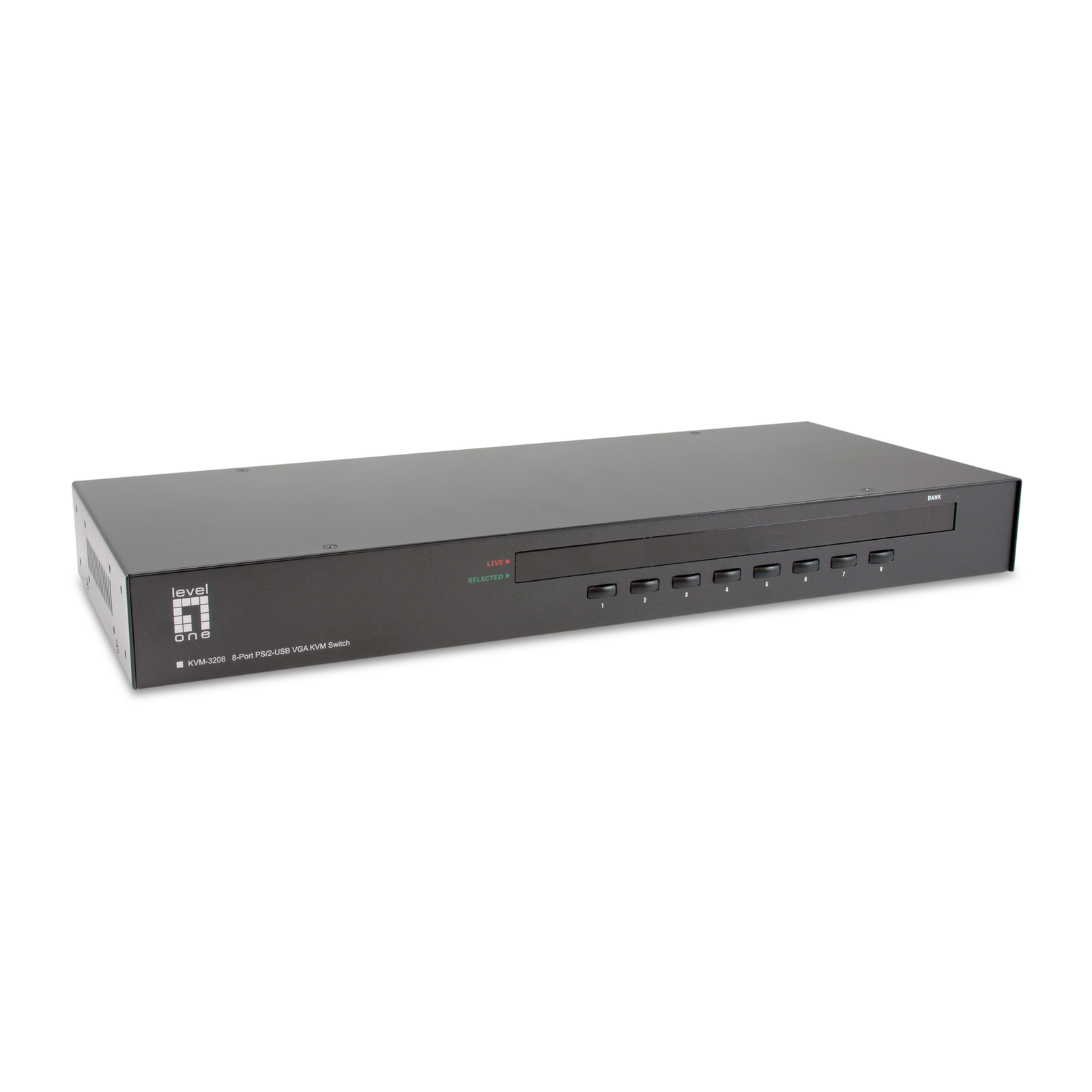 LevelOne KVM-3208 8-Port PS 2-USB VGA KVM Switch