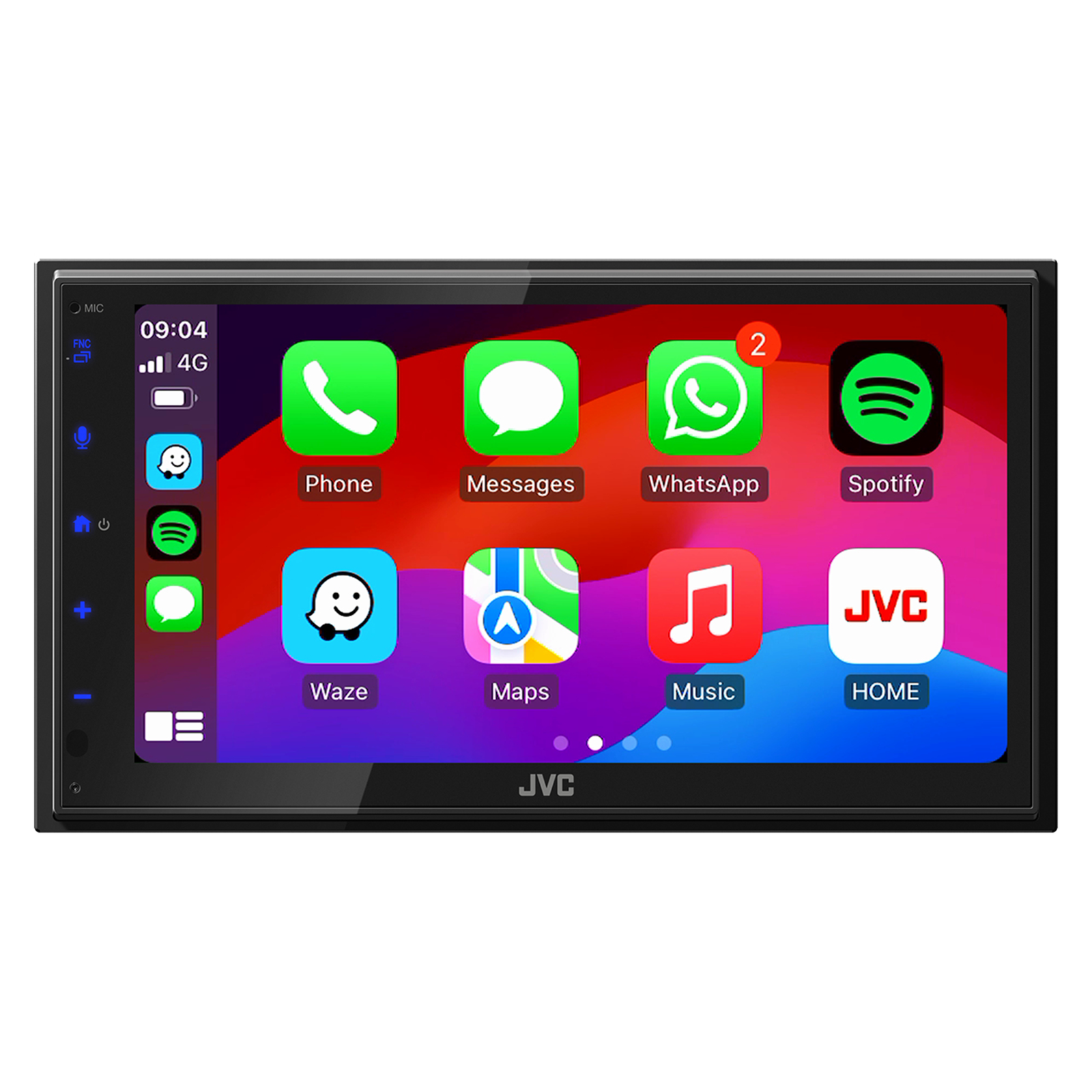 JVC Double DIN Moniceiver Android Auto Apple CarPlay Connection Rear View Camera DAB+ Tuner Incl.