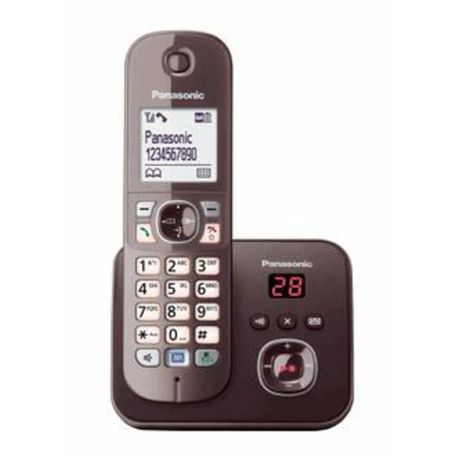 Panasonic KX-TG6821GA DECT Telephone 120 Entries Caller Identification Brown