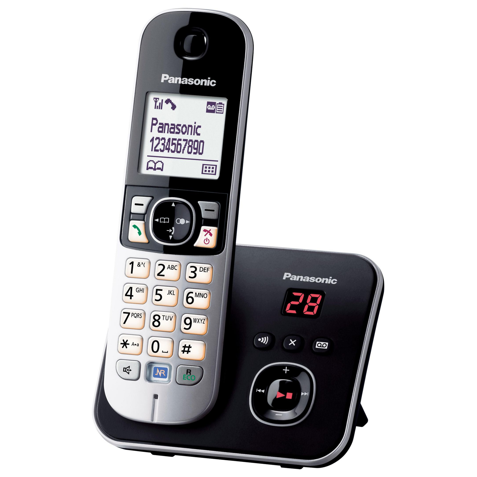 Panasonic KX-TG6821GB DECT Telephone 120 Entries Caller Identification Black