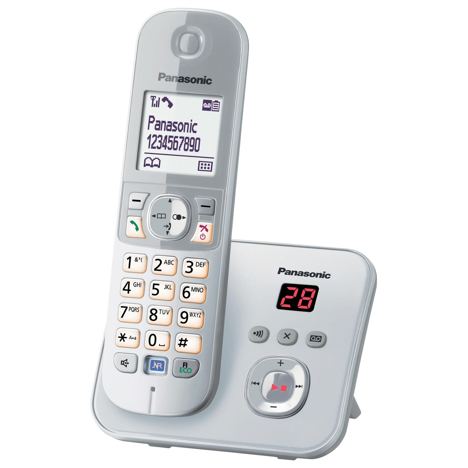 Panasonic KX-TG6821GS DECT Telephone 120 Entries Caller Identification Silver